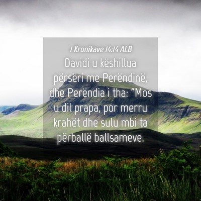 Picture 04 - 1 Kronikave 14:14 ALB - Davidi u këshillua përsëri me Perëndinë, dhe - Bible Verse Picture