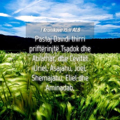 Picture 04 - 1 Kronikave 15:11 ALB - Pastaj Davidi thirri priftërinjtë Tsadok dhe - Bible Verse Picture