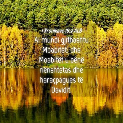 Picture 04 - 1 Kronikave 18:2 ALB - Ai mundi gjithashtu Moabitët; dhe Moabitët u - Bible Verse Picture