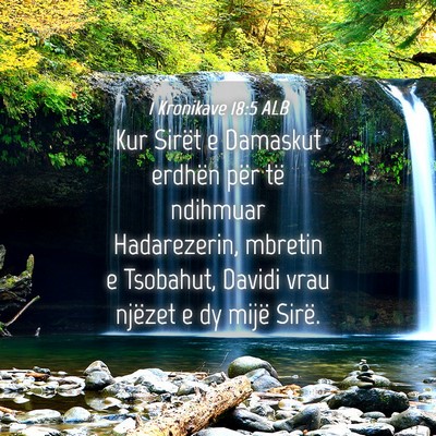 Picture 04 - 1 Kronikave 18:5 ALB - Kur Sirët e Damaskut erdhën për të ndihmuar - Bible Verse Picture