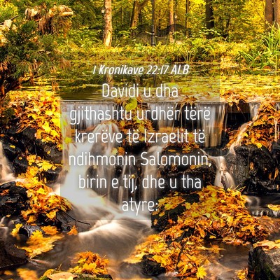 Picture 04 - 1 Kronikave 22:17 ALB - Davidi u dha gjithashtu urdhër tërë krerëve - Bible Verse Picture