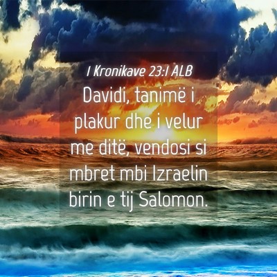 Picture 04 - 1 Kronikave 23:1 ALB - Davidi, tanimë i plakur dhe i velur me ditë, - Bible Verse Picture