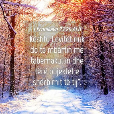 Picture 04 - 1 Kronikave 23:26 ALB - Kështu Levitët nuk do ta mbartin më - Bible Verse Picture