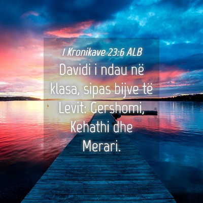 Picture 04 - 1 Kronikave 23:6 ALB - Davidi i ndau në klasa, sipas bijve të Levit: - Bible Verse Picture