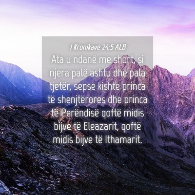 Picture 04 - 1 Kronikave 24:5 ALB - Ata u ndanë me short, si njera palë ashtu dhe - Bible Verse Picture