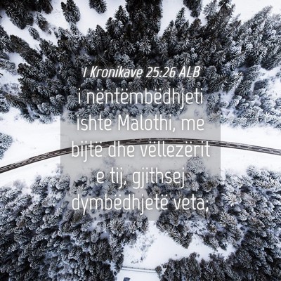 Picture 04 - 1 Kronikave 25:26 ALB - i nëntëmbëdhjeti ishte Malothi, me bijtë dhe - Bible Verse Picture