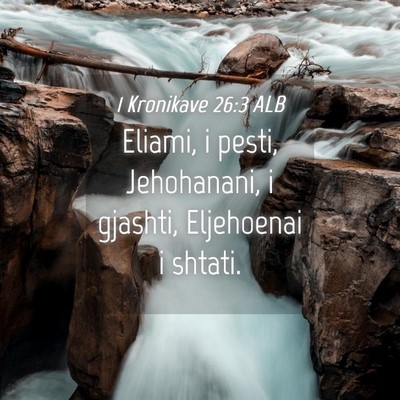 Picture 04 - 1 Kronikave 26:3 ALB - Eliami, i pesti, Jehohanani, i gjashti, - Bible Verse Picture