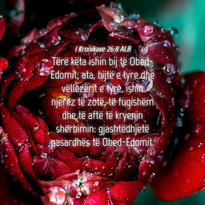 Picture 04 - 1 Kronikave 26:8 ALB - Tërë këta ishin bij të Obed-Edomit; ata, - Bible Verse Picture