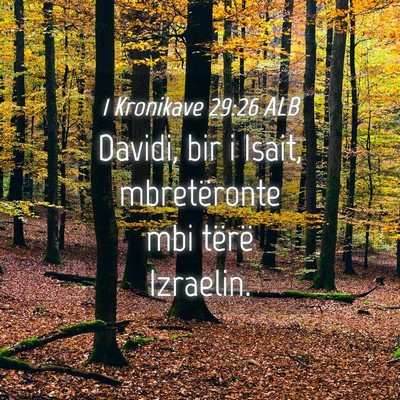 Picture 04 - 1 Kronikave 29:26 ALB - Davidi, bir i Isait, mbretëronte mbi tërë - Bible Verse Picture