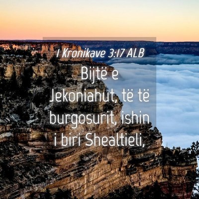 Picture 04 - 1 Kronikave 3:17 ALB - Bijtë e Jekoniahut, të të burgosurit, ishin i - Bible Verse Picture