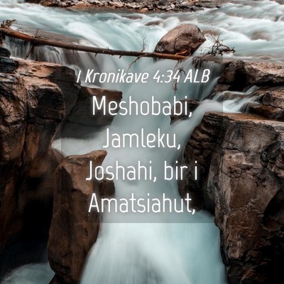 Picture 04 - 1 Kronikave 4:34 ALB - Meshobabi, Jamleku, Joshahi, bir i - Bible Verse Picture