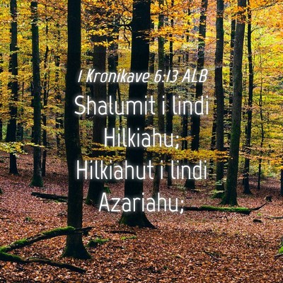 Picture 04 - 1 Kronikave 6:13 ALB - Shalumit i lindi Hilkiahu; Hilkiahut i lindi - Bible Verse Picture