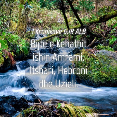 Picture 04 - 1 Kronikave 6:18 ALB - Bijtë e Kehathit ishin Amrami, Itshari, Hebroni - Bible Verse Picture