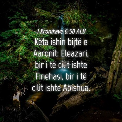 Picture 04 - 1 Kronikave 6:50 ALB - Këta ishin bijtë e Aaronit: Eleazari, bir i të - Bible Verse Picture