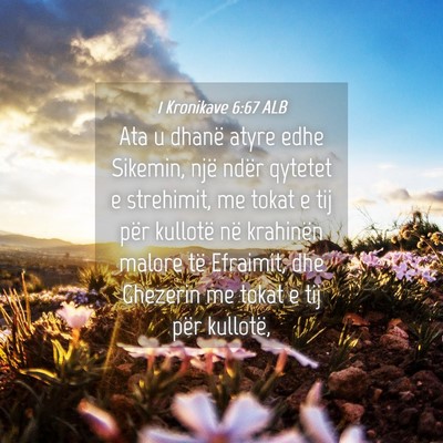 Picture 04 - 1 Kronikave 6:67 ALB - Ata u dhanë atyre edhe Sikemin, një ndër - Bible Verse Picture