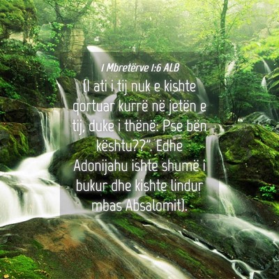 Picture 04 - 1 Mbretërve 1:6 ALB - (I ati i tij nuk e kishte qortuar kurrë në - Bible Verse Picture