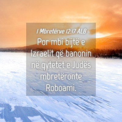 Picture 04 - 1 Mbretërve 12:17 ALB - Por mbi bijtë e Izraelit që banonin në qytetet - Bible Verse Picture