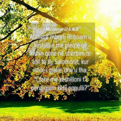 Picture 04 - 1 Mbretërve 12:6 ALB - Atëherë mbreti Roboam u këshillua me pleqtë - Bible Verse Picture