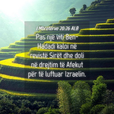 Picture 04 - 1 Mbretërve 20:26 ALB - Pas një viti Ben-Hadadi kaloi në revistë - Bible Verse Picture