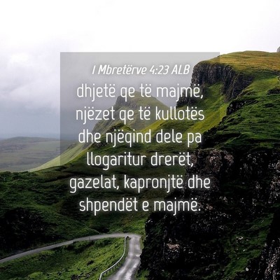 Picture 04 - 1 Mbretërve 4:23 ALB - dhjetë qe të majmë, njëzet qe të kullotës - Bible Verse Picture