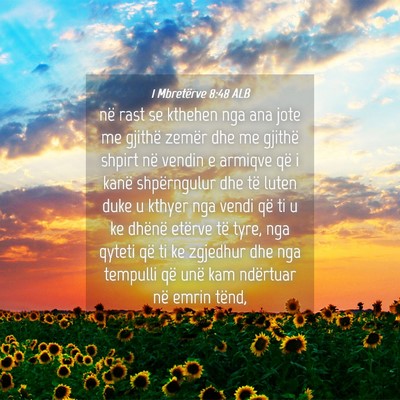 Picture 04 - 1 Mbretërve 8:48 ALB - në rast se kthehen nga ana jote me gjithë - Bible Verse Picture