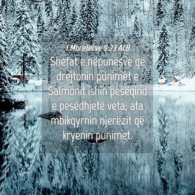 Picture 04 - 1 Mbretërve 9:23 ALB - Shefat e nëpunësve që drejtonin punimet e - Bible Verse Picture