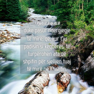 Picture 04 - 1 Pjetrit 3:16 ALB - duke pasur ndërgjegje të mirë, që, kur t’ju - Bible Verse Picture