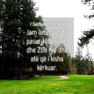 Picture 04 - 1 Samuelit 1:27 ALB - Jam lutur për të pasur këtë djalë, dhe Zoti - Bible Verse Picture