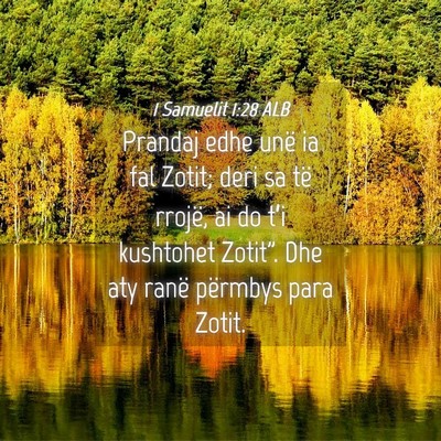 Picture 04 - 1 Samuelit 1:28 ALB - Prandaj edhe unë ia fal Zotit; deri sa të - Bible Verse Picture