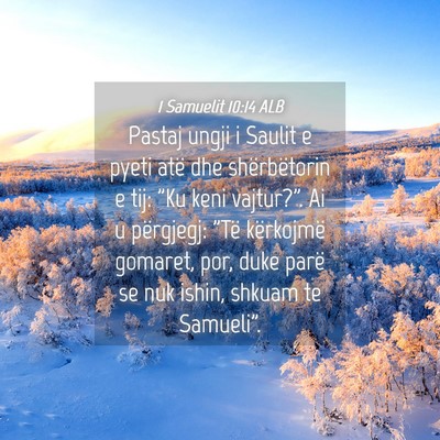 Picture 04 - 1 Samuelit 10:14 ALB - Pastaj ungji i Saulit e pyeti atë dhe - Bible Verse Picture