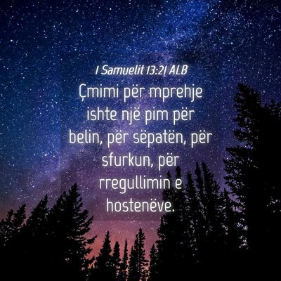 Picture 04 - 1 Samuelit 13:21 ALB - Çmimi për mprehje ishte një pim për belin, - Bible Verse Picture