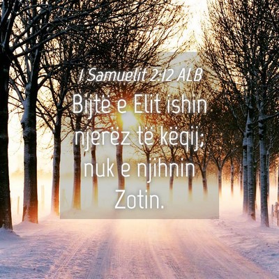 Picture 04 - 1 Samuelit 2:12 ALB - Bijtë e Elit ishin njerëz të këqij; nuk e - Bible Verse Picture
