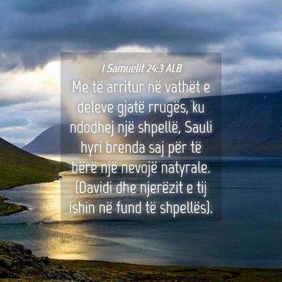 Picture 04 - 1 Samuelit 24:3 ALB - Me të arritur në vathët e deleve gjatë - Bible Verse Picture