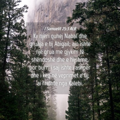 Picture 04 - 1 Samuelit 25:3 ALB - Ky njeri quhej Nabal dhe gruaja e tij Abigail; - Bible Verse Picture