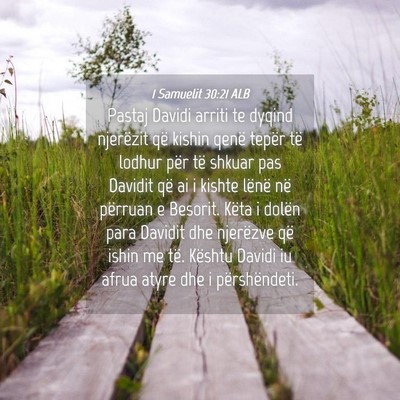 Picture 04 - 1 Samuelit 30:21 ALB - Pastaj Davidi arriti te dyqind njerëzit që - Bible Verse Picture