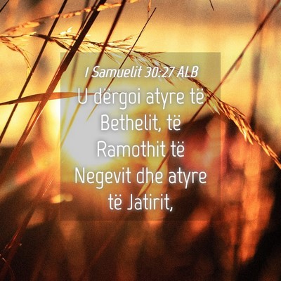 Picture 04 - 1 Samuelit 30:27 ALB - U dërgoi atyre të Bethelit, të Ramothit të - Bible Verse Picture