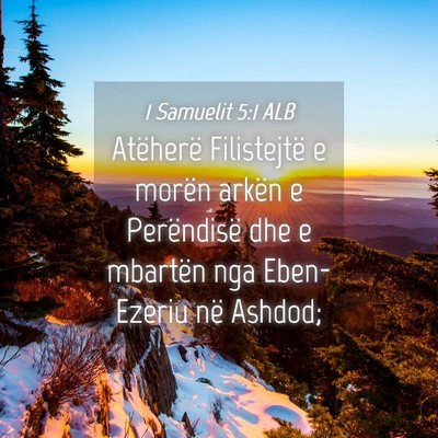 Picture 04 - 1 Samuelit 5:1 ALB - Atëherë Filistejtë e morën arkën e - Bible Verse Picture