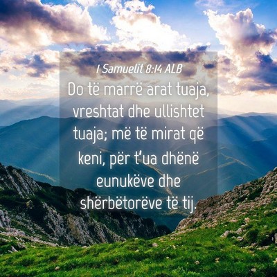 Picture 04 - 1 Samuelit 8:14 ALB - Do të marrë arat tuaja, vreshtat dhe ullishtet - Bible Verse Picture