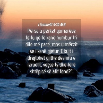 Picture 04 - 1 Samuelit 9:20 ALB - Përsa u përket gomarëve të tu që të kanë - Bible Verse Picture
