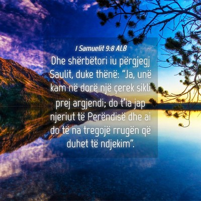 Picture 04 - 1 Samuelit 9:8 ALB - Dhe shërbëtori iu përgjegj Saulit, duke - Bible Verse Picture