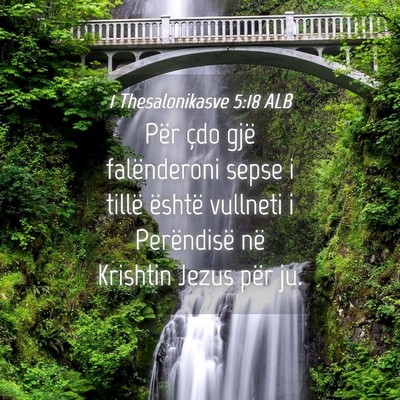 Picture 04 - 1 Thesalonikasve 5:18 ALB - Për çdo gjë falënderoni sepse i tillë - Bible Verse Picture