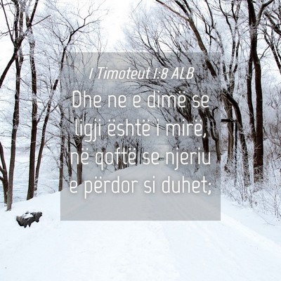 Picture 04 - 1 Timoteut 1:8 ALB - Dhe ne e dimë se ligji është i mirë, në - Bible Verse Picture