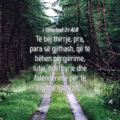 Picture 04 - 1 Timoteut 2:1 ALB - Të bëj thirrje, pra, para së gjithash, që të - Bible Verse Picture