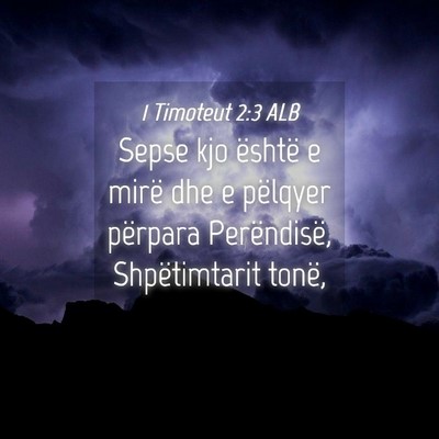 Picture 04 - 1 Timoteut 2:3 ALB - Sepse kjo është e mirë dhe e pëlqyer përpara - Bible Verse Picture