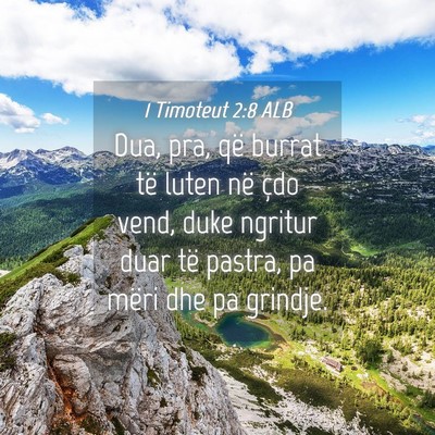 Picture 04 - 1 Timoteut 2:8 ALB - Dua, pra, që burrat të luten në çdo vend, - Bible Verse Picture