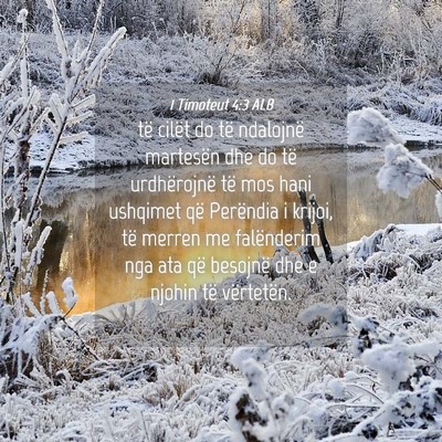 Picture 04 - 1 Timoteut 4:3 ALB - të cilët do të ndalojnë martesën dhe do të - Bible Verse Picture