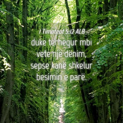 Picture 04 - 1 Timoteut 5:12 ALB - duke tërhequr mbi vete një dënim, sepse kanë - Bible Verse Picture