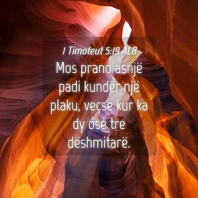 Picture 04 - 1 Timoteut 5:19 ALB - Mos prano asnjë padi kundër një plaku, veçse - Bible Verse Picture
