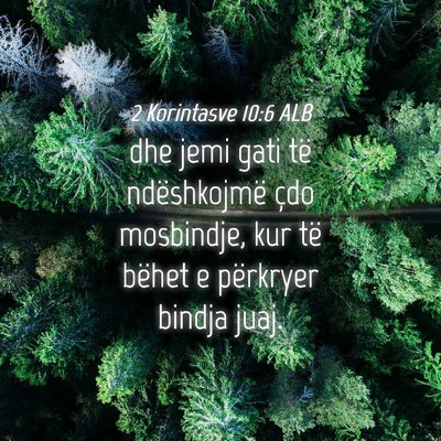 Picture 04 - 2 Korintasve 10:6 ALB - dhe jemi gati të ndëshkojmë çdo mosbindje, - Bible Verse Picture