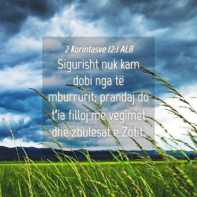 Picture 04 - 2 Korintasve 12:1 ALB - Sigurisht nuk kam dobi nga të mburrurit; prandaj - Bible Verse Picture
